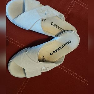 Converse sandal, off white, size 8